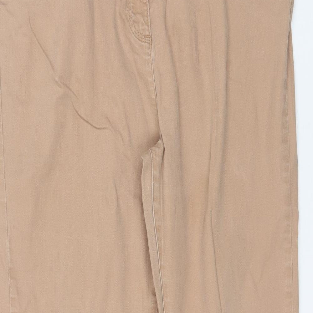 Matalan Womens Brown  Cotton Straight Jeans Size 16 L28 in Regular