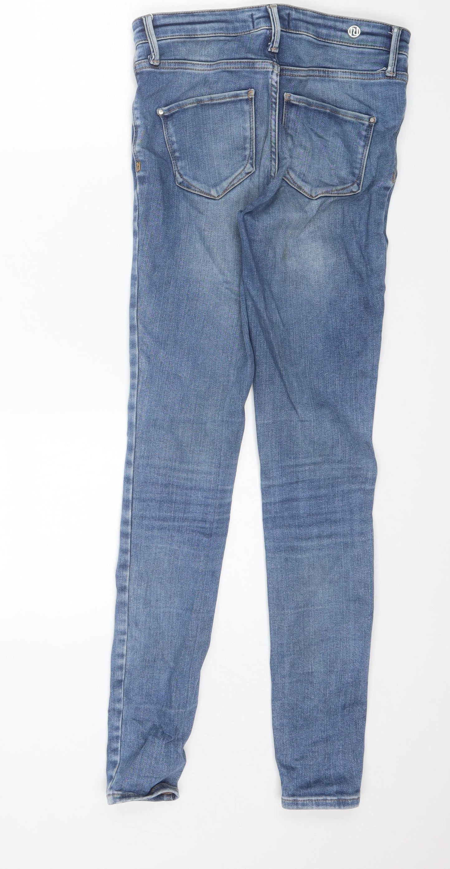 River Island Womens Blue  Cotton Skinny Jeans Size 10 L28 in Regular