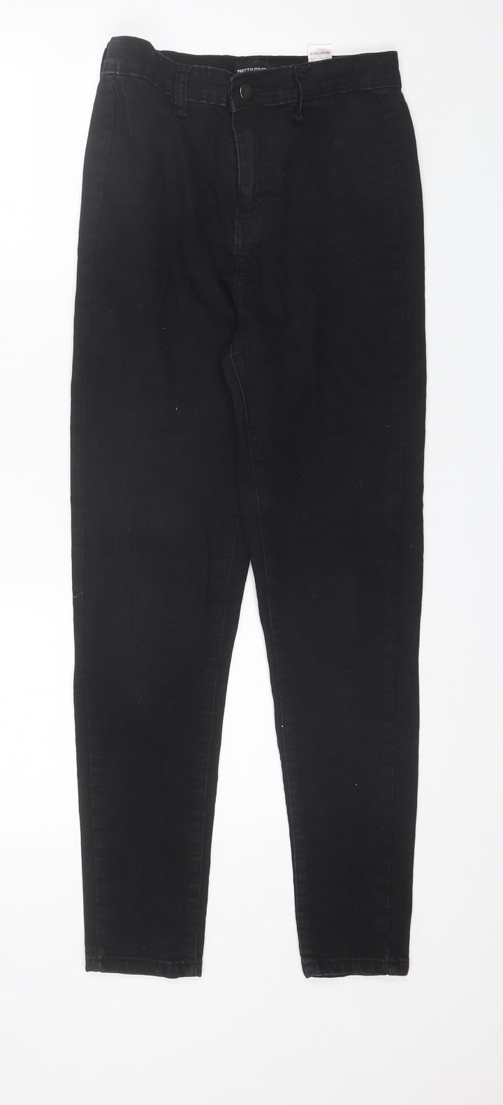 PRETTYLITTLETHING Womens Black Cotton Skinny Jeans Size 8 L27 in Regular