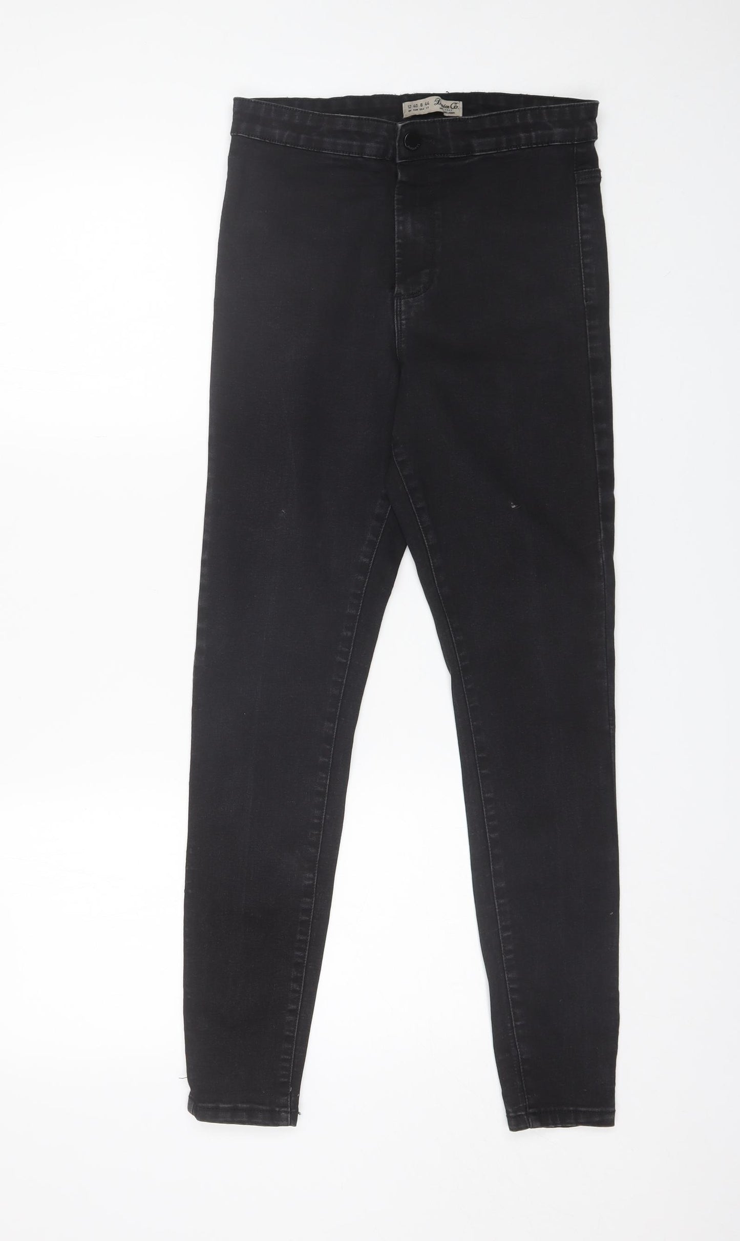 Denim Co Womens Black  Cotton Skinny Jeans Size 12 L28 in Regular