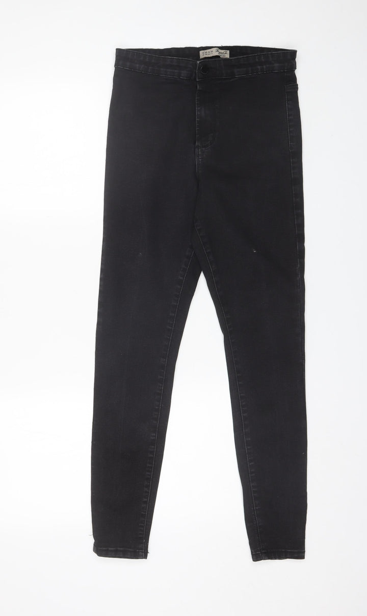 Denim Co Womens Black  Cotton Skinny Jeans Size 12 L28 in Regular