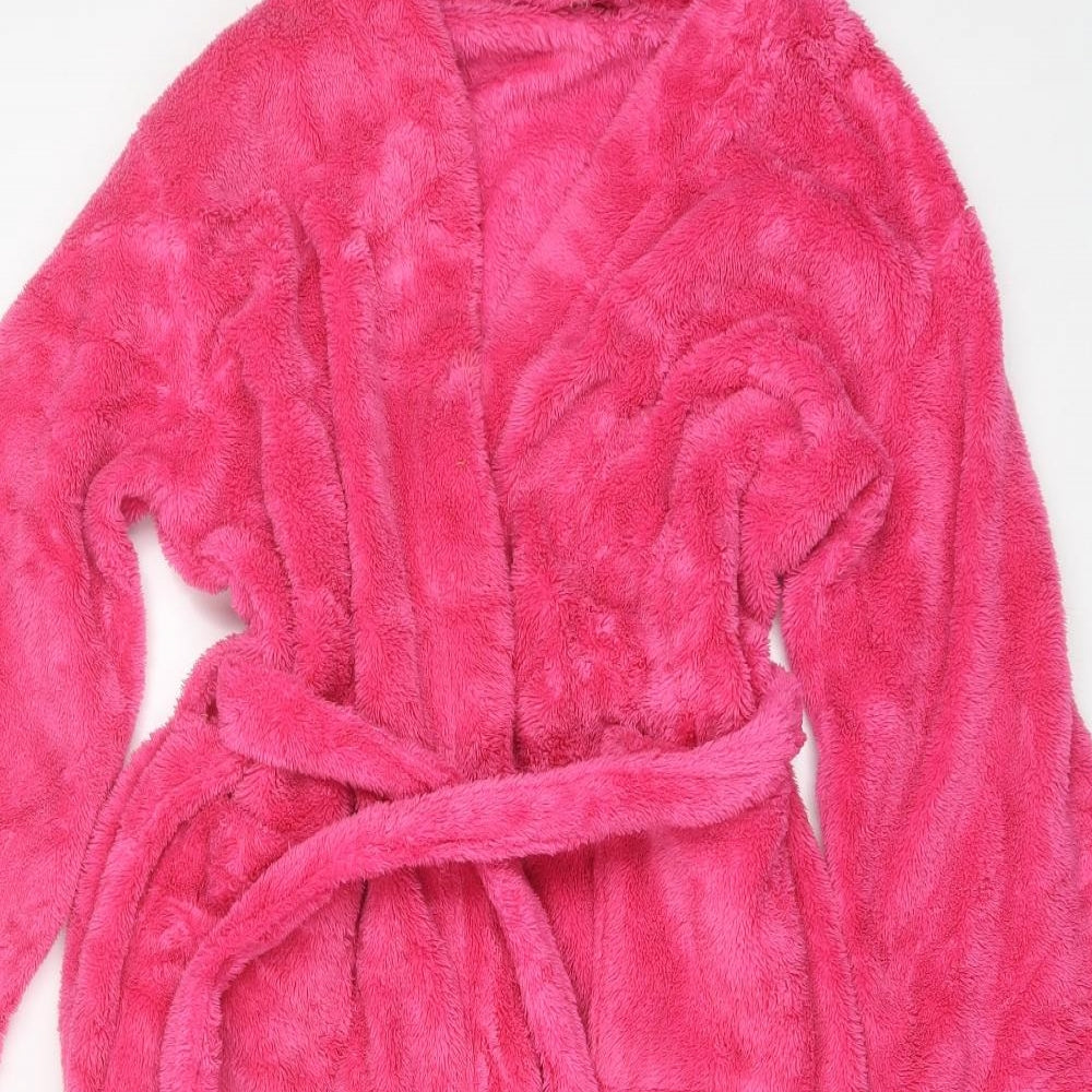 Blue Zoo Girls Pink Solid Polyester  Robe Size 12-13 Years