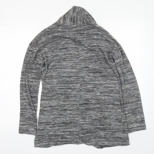 Marks and Spencer Womens Grey Collared  Polyester Cardigan Jumper Size 10