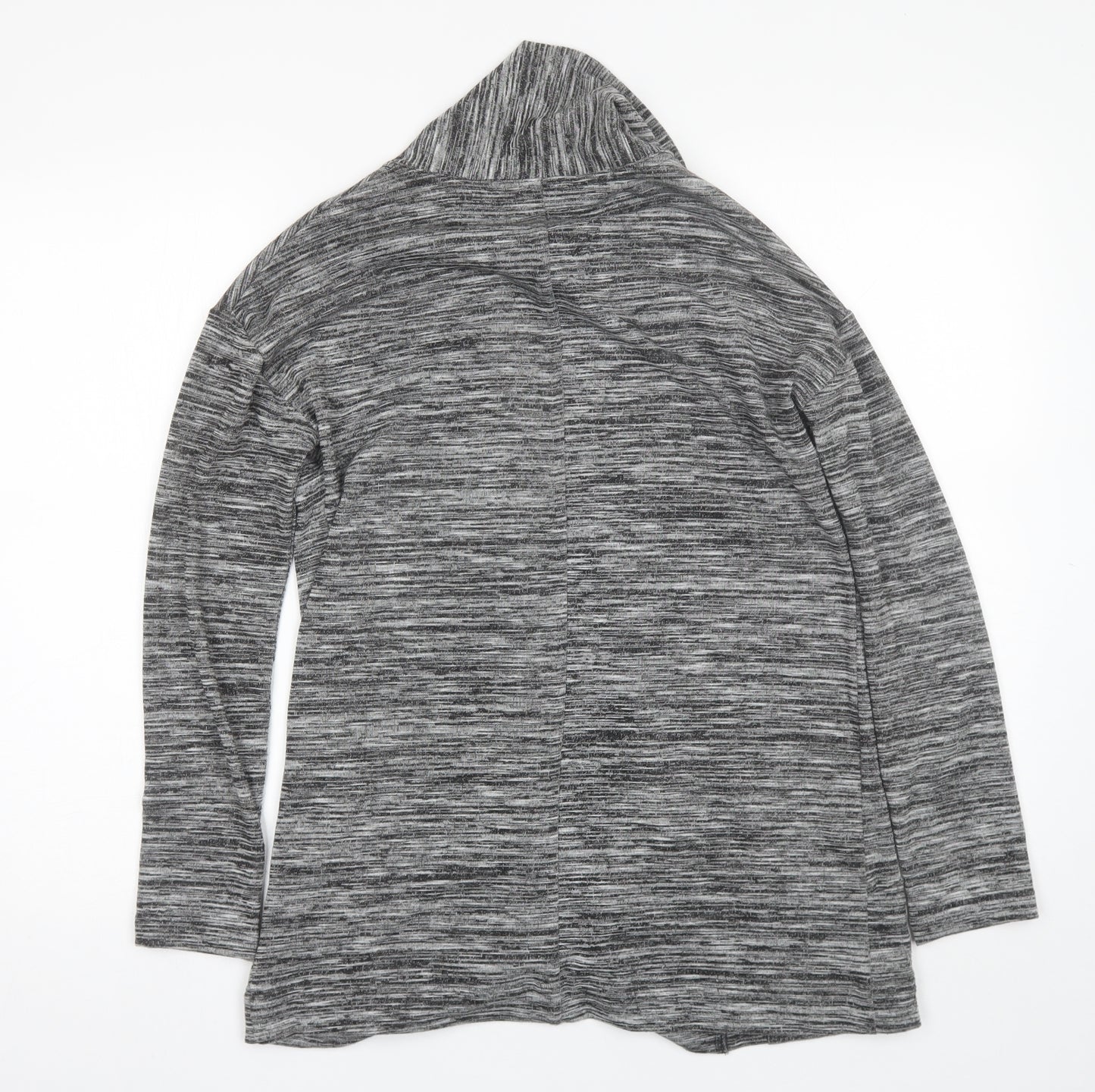 Marks and Spencer Womens Grey Collared  Polyester Cardigan Jumper Size 10
