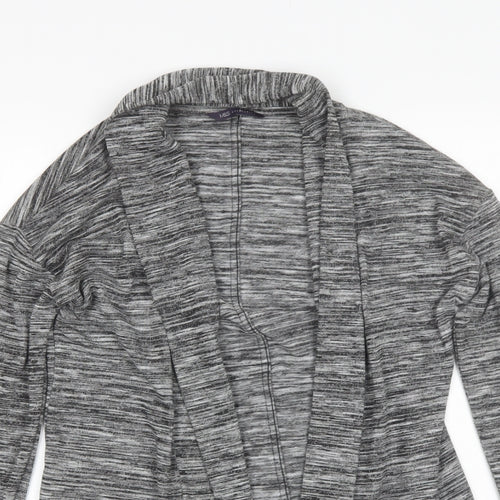 Marks and Spencer Womens Grey Collared  Polyester Cardigan Jumper Size 10