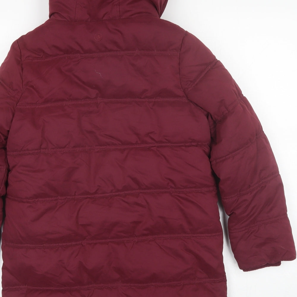 Fat Face Girls Red   Parka Jacket Size 10-11 Years