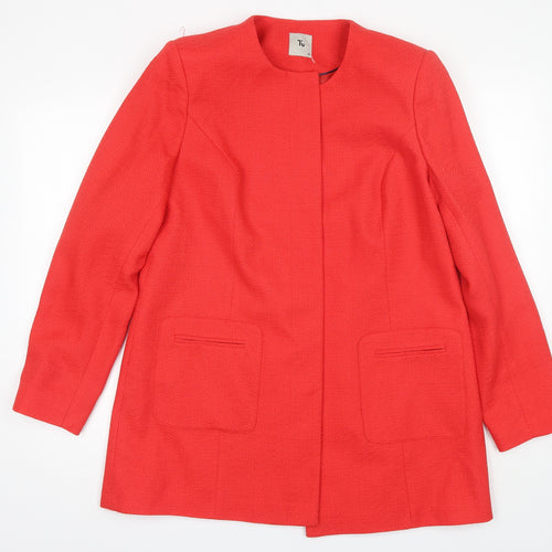 TU Womens Red   Overcoat Jacket Size 14
