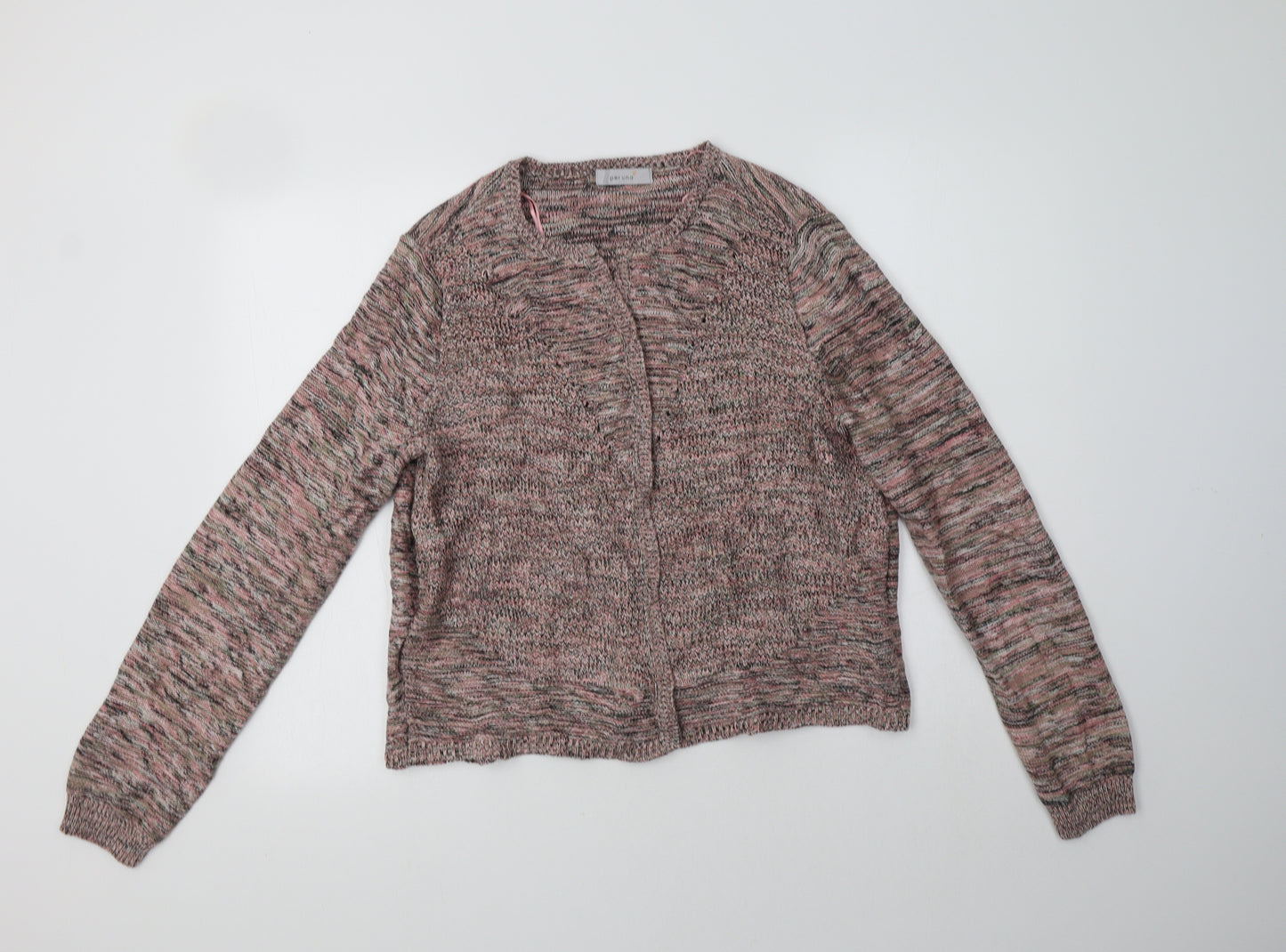 Per Una Womens Pink V-Neck  Cotton Cardigan Jumper Size 14