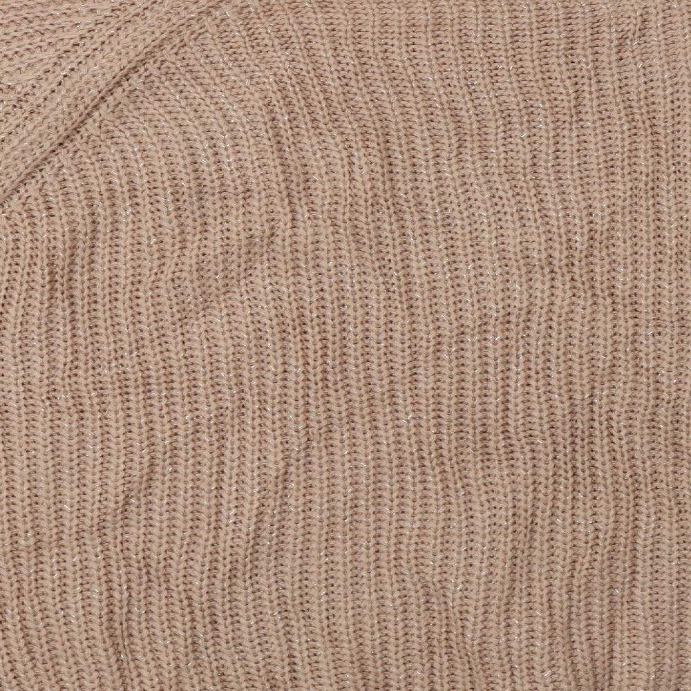 Preworn Womens Pink Round Neck  Acrylic Pullover Jumper Size L