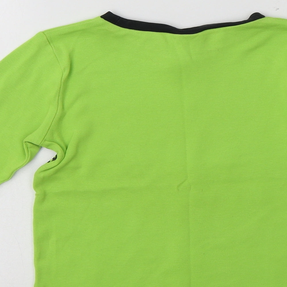 H&M Boys Green  Cotton Basic T-Shirt Size 4-5 Years Crew Neck  - Ninja Turtles