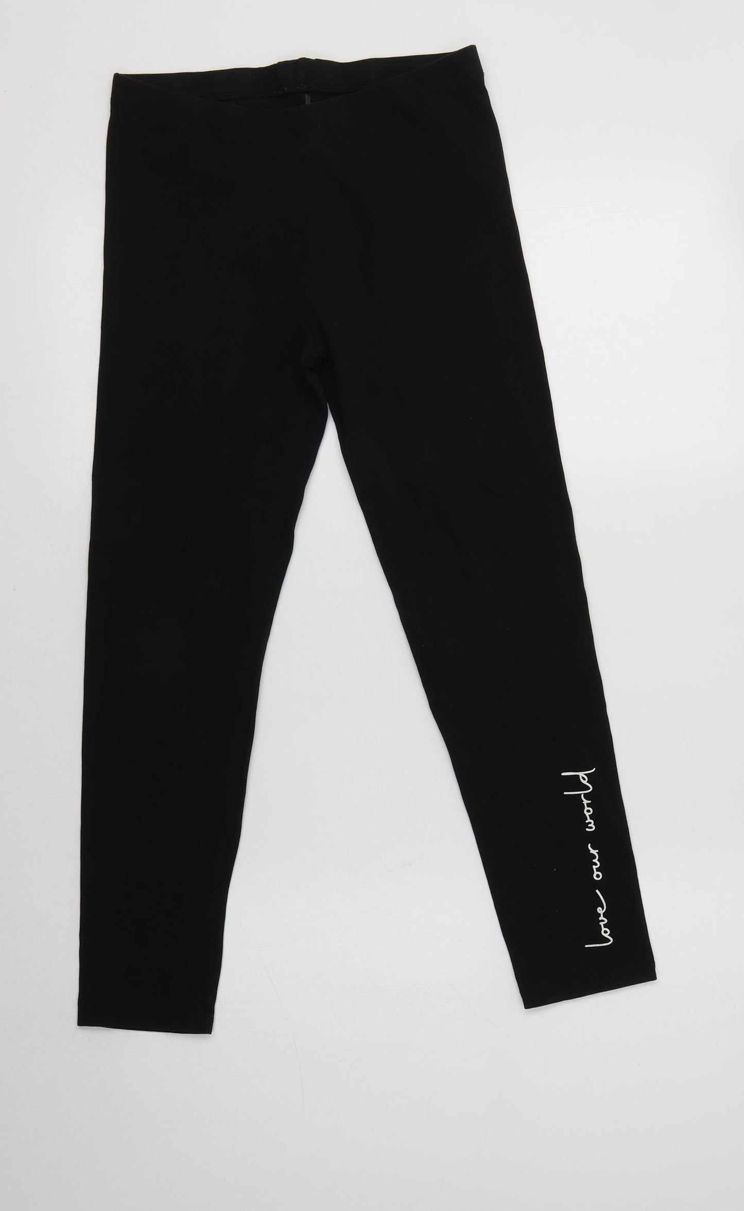George Girls Black  Cotton Jegging Trousers Size 12-13 Years  Regular