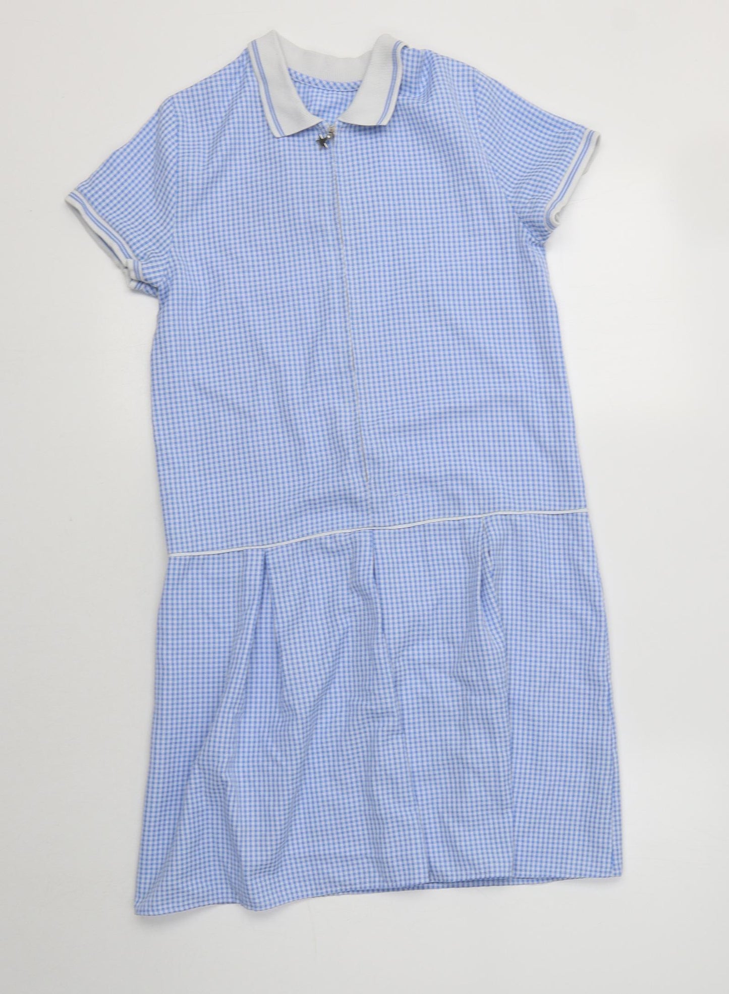 George Girls Blue Gingham Polyester A-Line  Size 12-13 Years  Collared  - School Wear