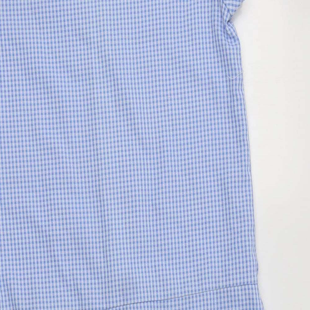 George Girls Blue Gingham Polyester A-Line  Size 12-13 Years  Collared  - School Wear