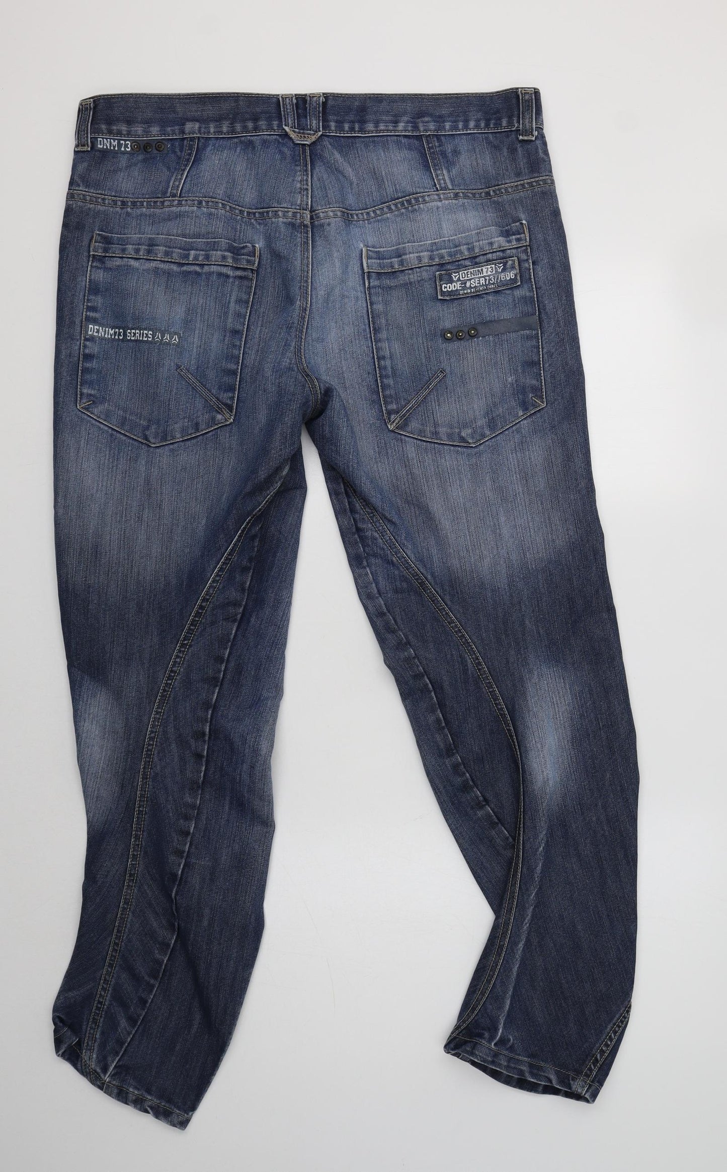 Matalan Mens Blue  Cotton Tapered Jeans Size 36 L31 in Regular