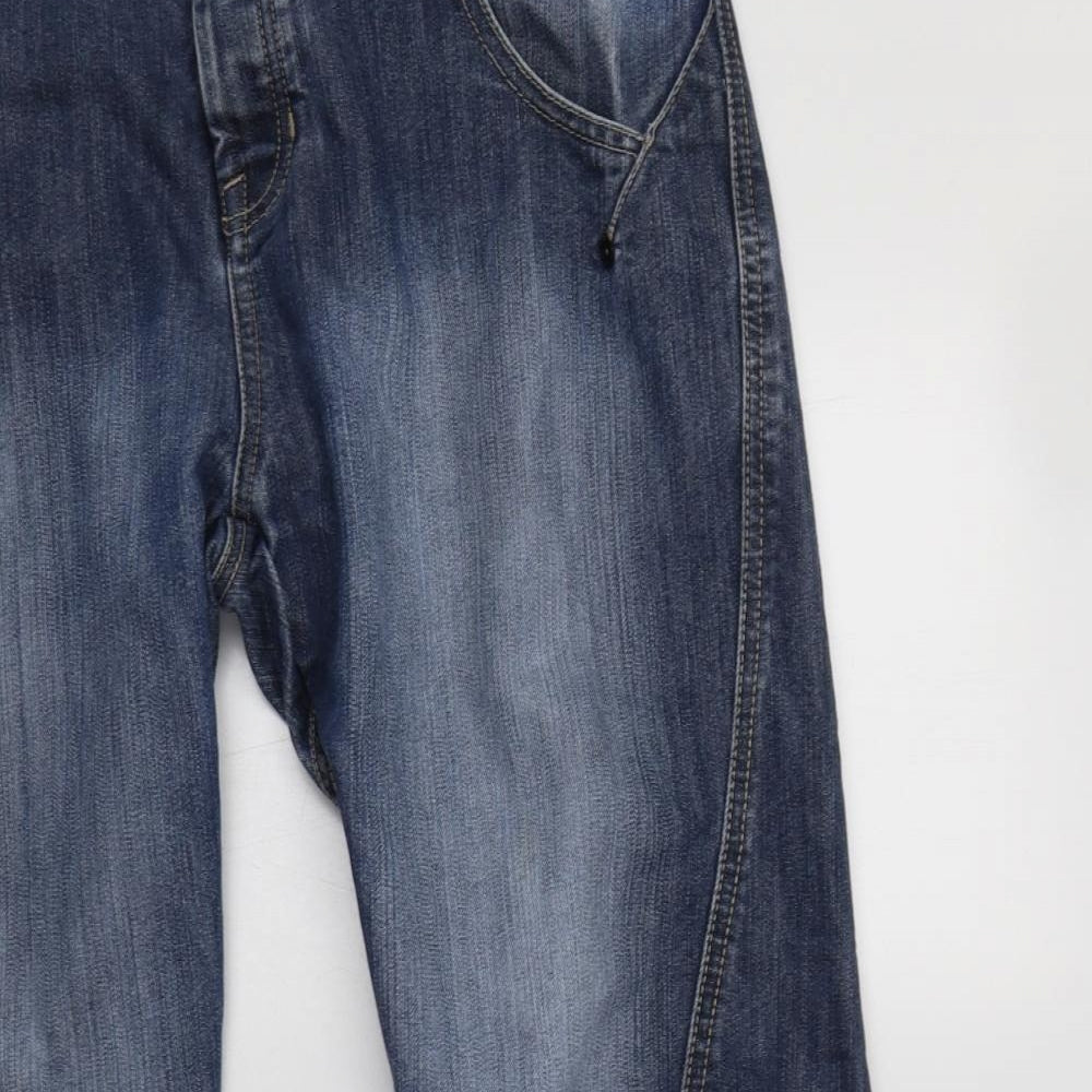 Matalan Mens Blue  Cotton Tapered Jeans Size 36 L31 in Regular