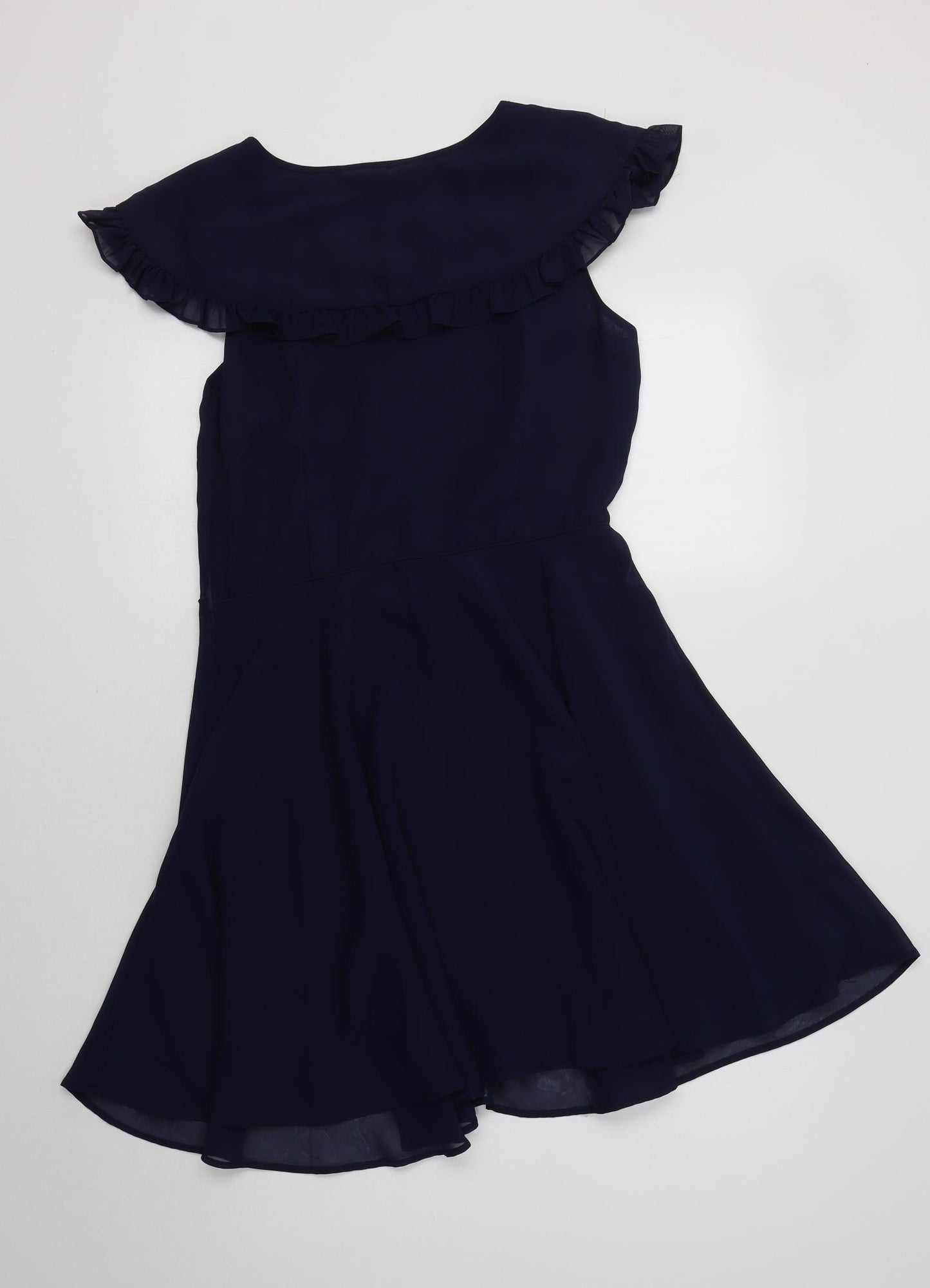 New Looik Womens Blue  Polyester Fit & Flare  Size 12  V-Neck