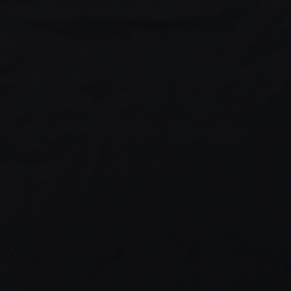 George Girls Black  Cotton Basic T-Shirt Size 12-13 Years Crew Neck  - Hugs