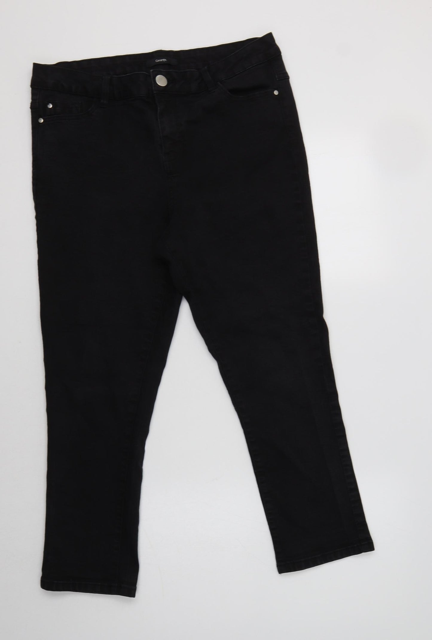 George Womens Black  Cotton Jegging Jeans Size 14 L27 in Regular