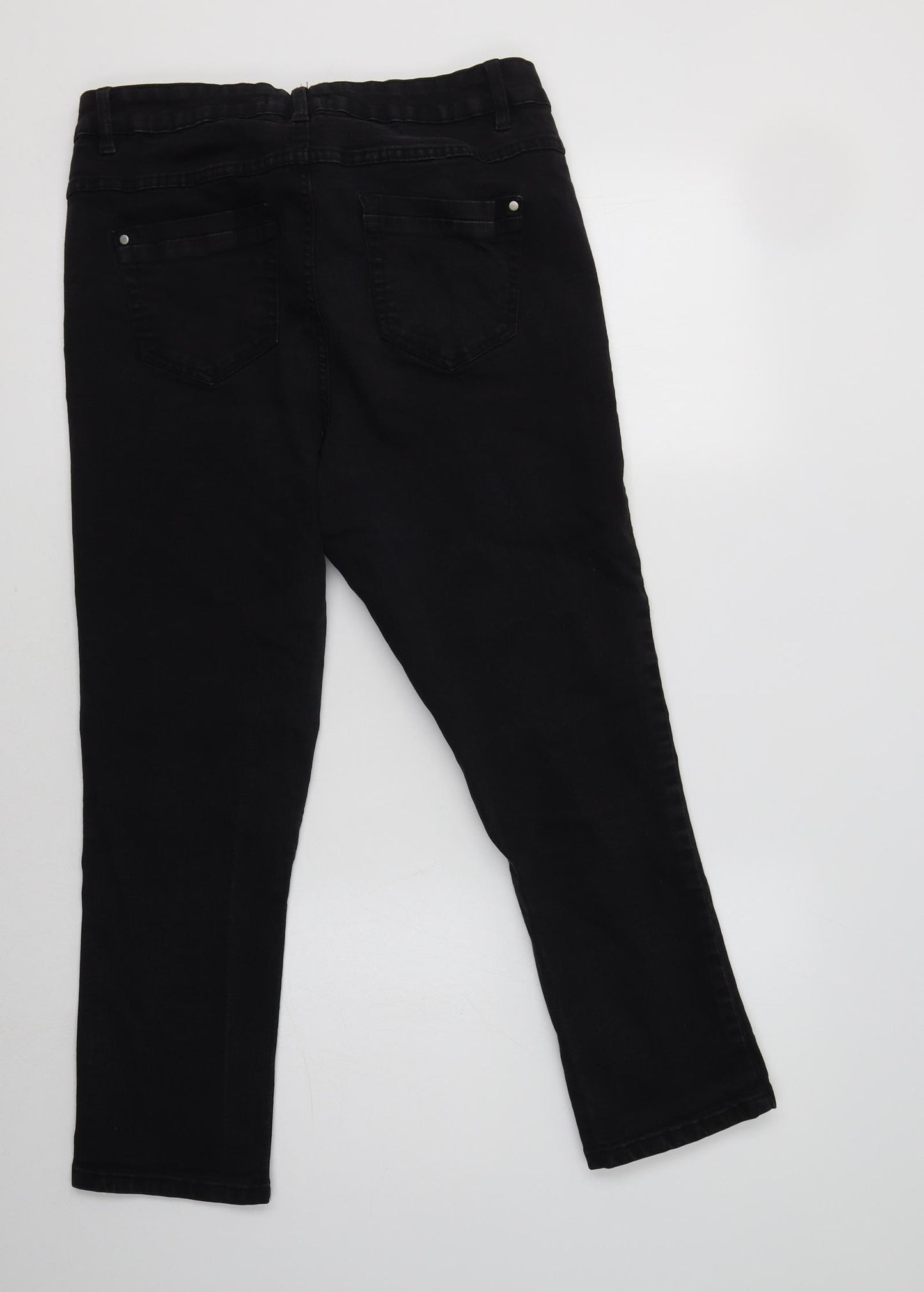 George Womens Black  Cotton Jegging Jeans Size 14 L27 in Regular