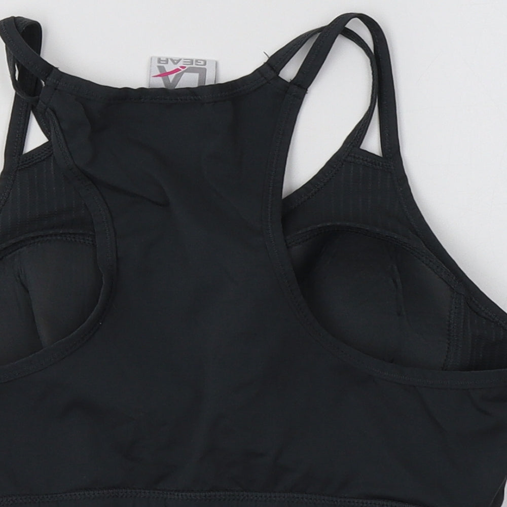 LA Gear Womens Grey  Polyester Cropped Tank Size 16 Scoop Neck  - Sports Bra