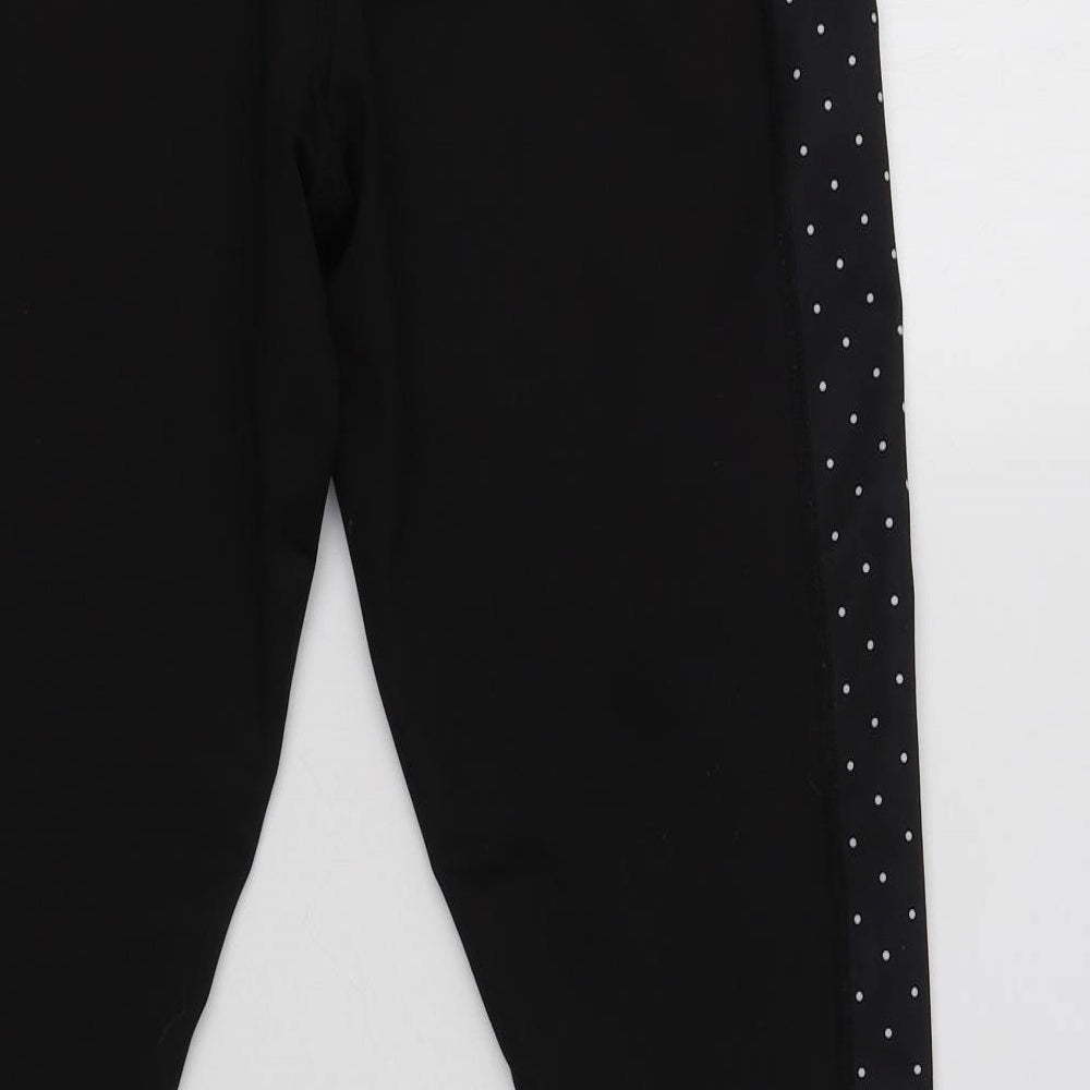 Primark Womens Black Polka Dot Polyester Compression Leggings Size M L29 in Regular