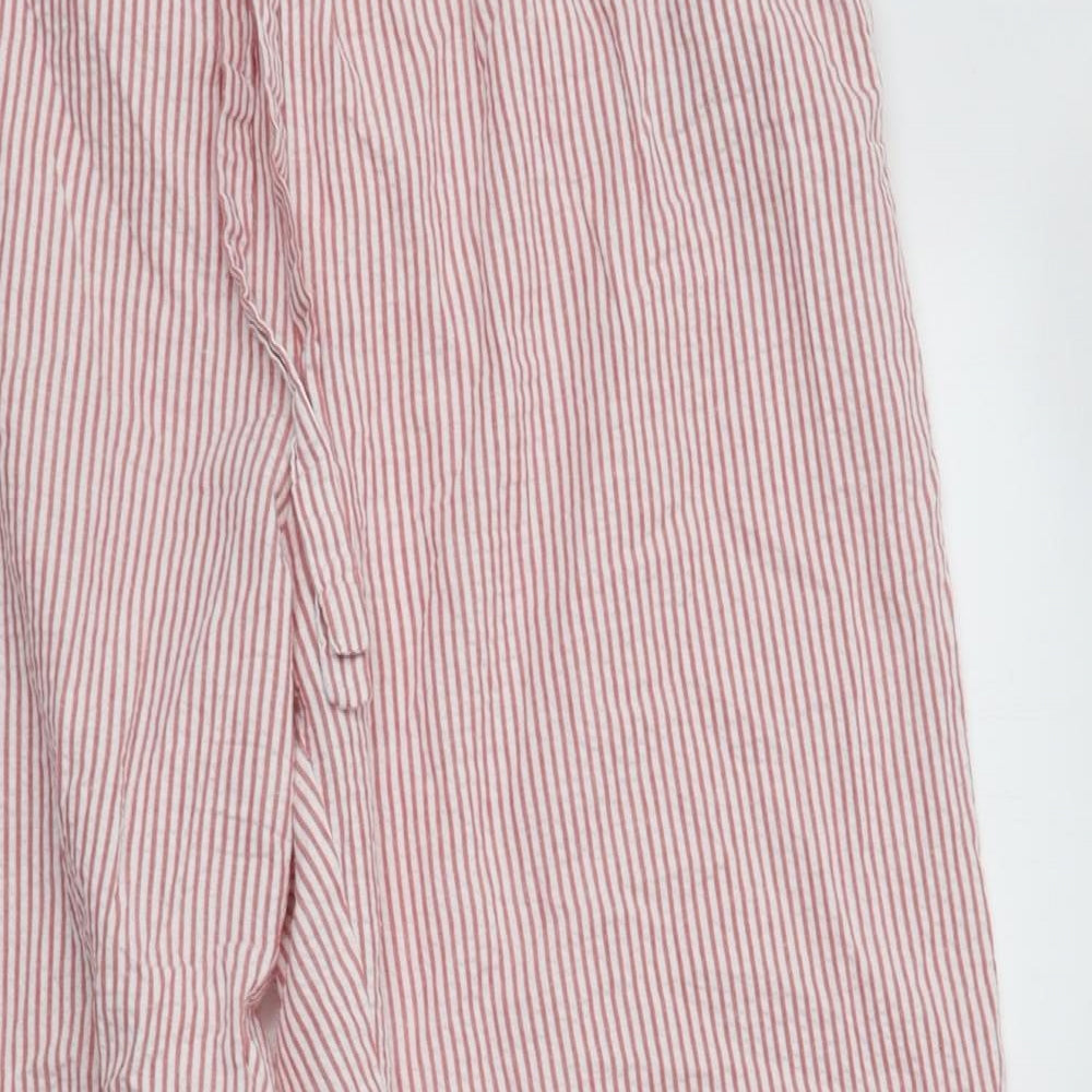 Primark Womens Pink Striped Cotton  Pyjama Pants Size L