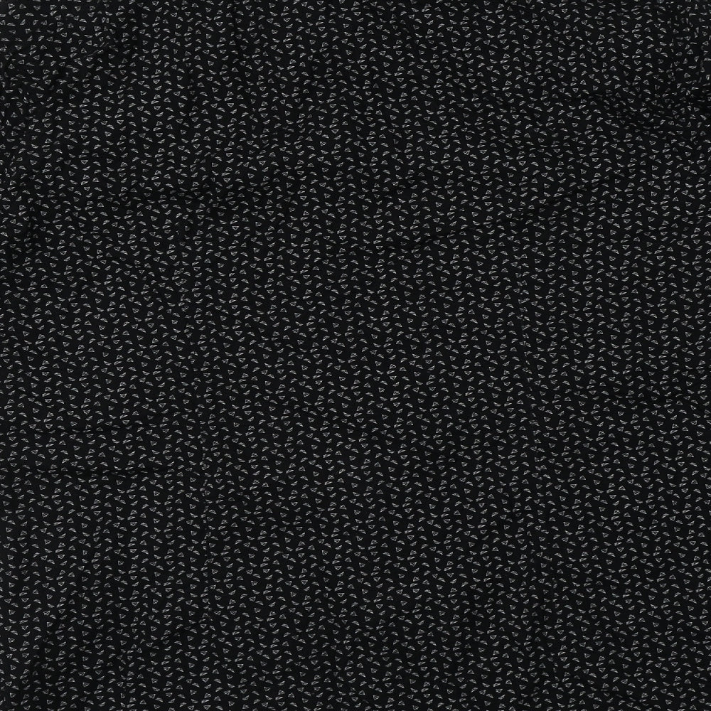 Zara Man Mens Black Geometric Cotton  Button-Up Size M Collared