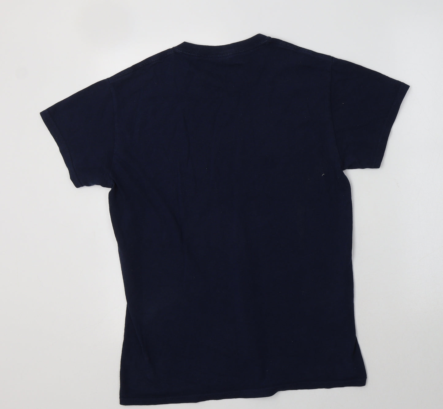River Island Mens Blue  Cotton  T-Shirt Size S Crew Neck