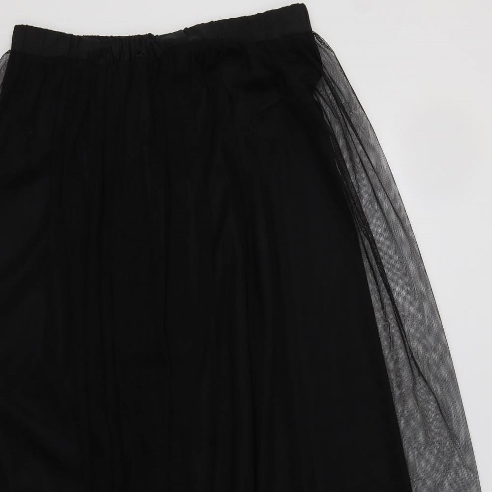 Primark Womens Black  Polyester A-Line Skirt Size 12