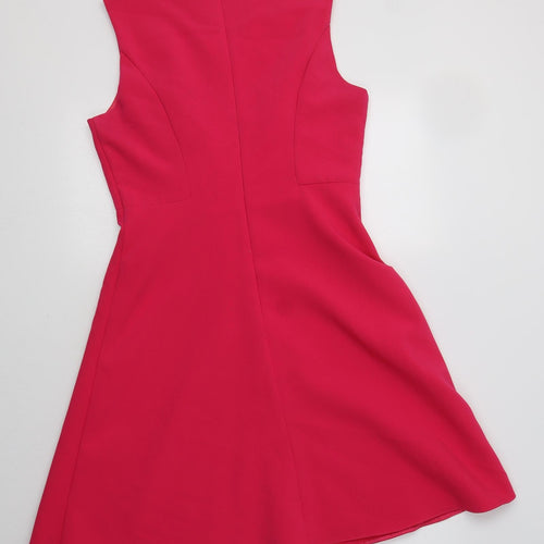 F&F Womens Pink  Polyester Fit & Flare  Size 12  Round Neck