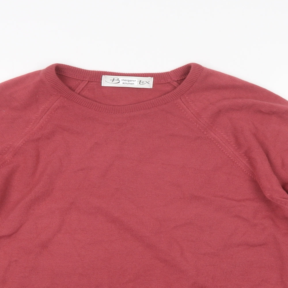 Berkertex Womens Pink Round Neck  Acrylic Pullover Jumper Size 18