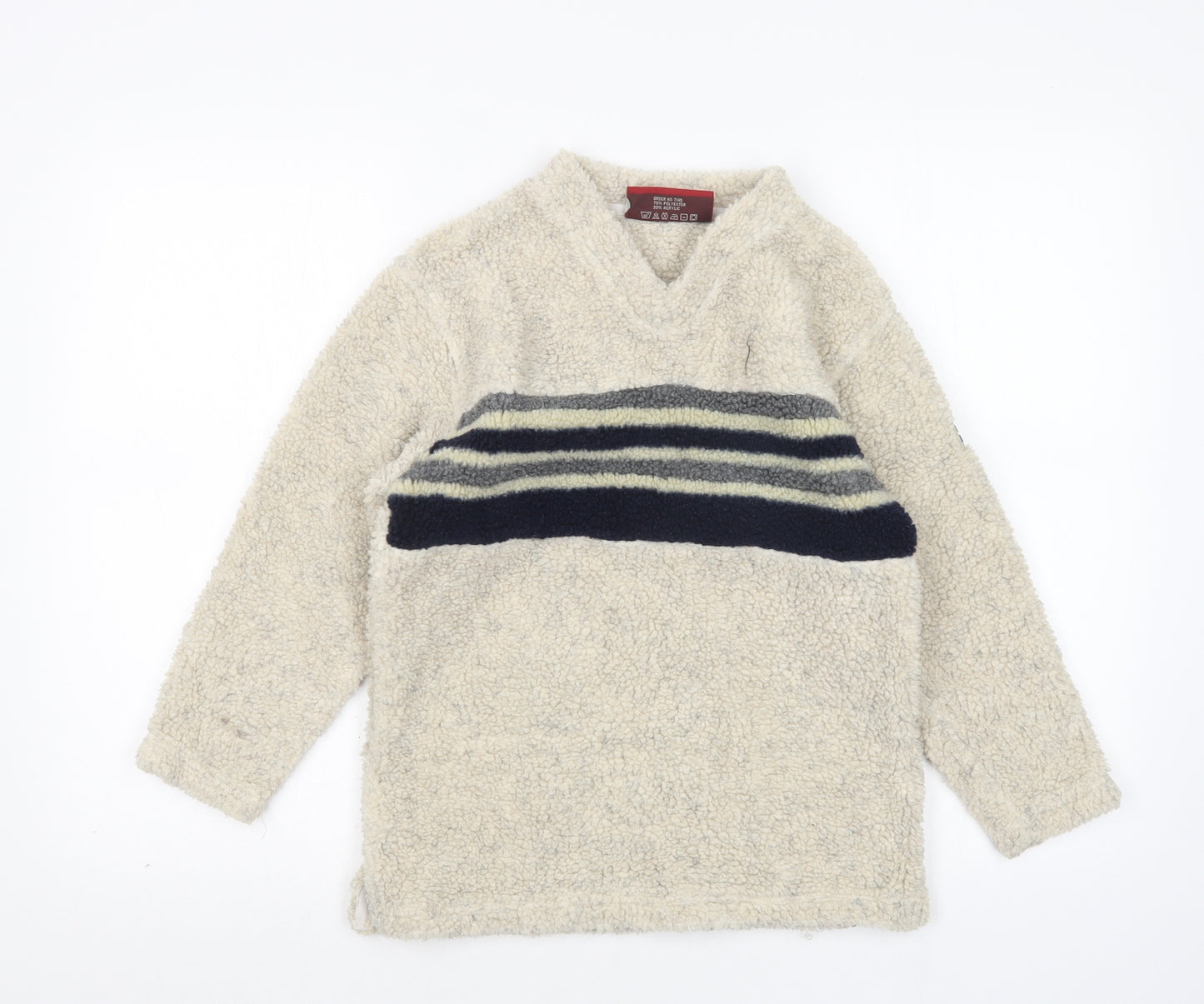 Donnay Womens Beige V-Neck  Polyester Pullover Jumper Size S