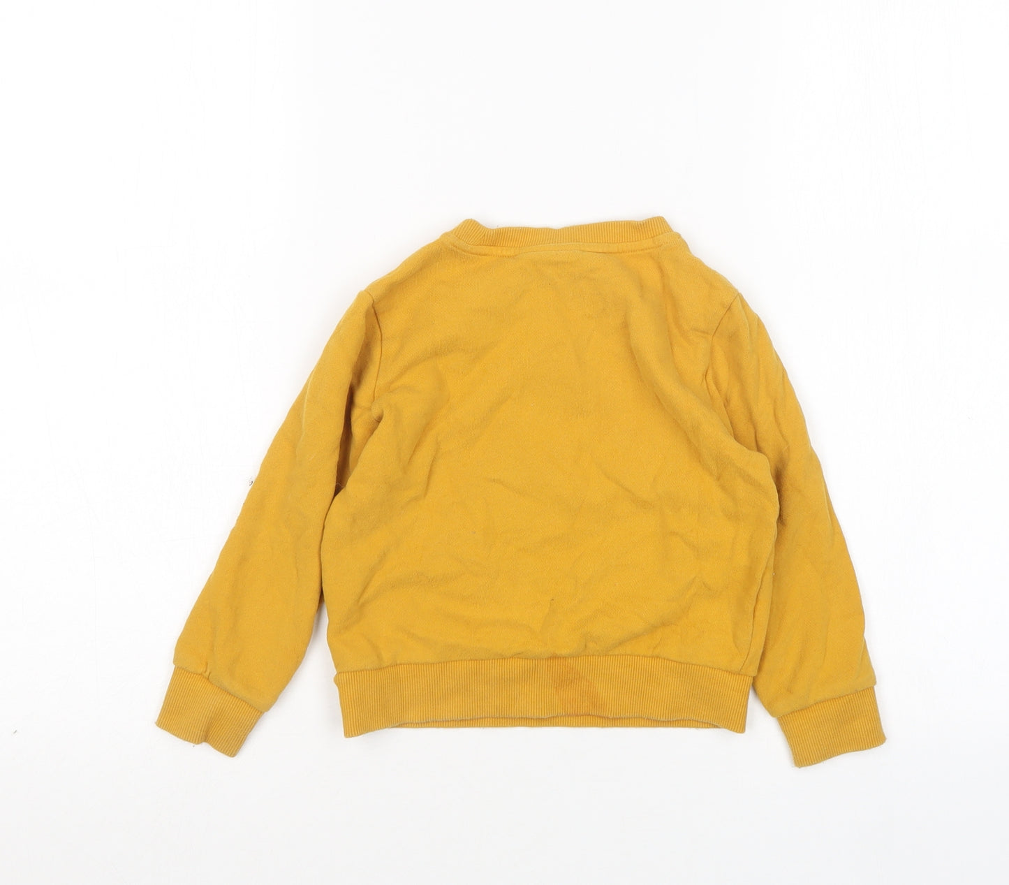 Baleno Girls Yellow  Cotton Pullover Sweatshirt Size 5 Years   - Frozen