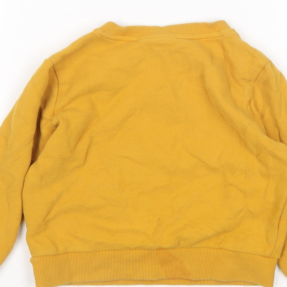 Baleno Girls Yellow  Cotton Pullover Sweatshirt Size 5 Years   - Frozen