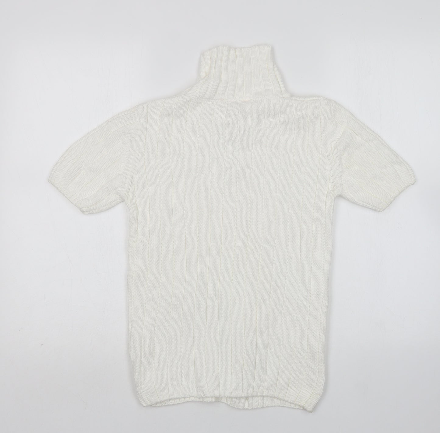 Lee Cooper Womens White V-Neck  Cotton Pullover Jumper Size S