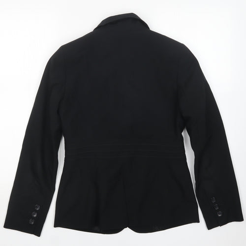 South Womens Black  Polyester Jacket Suit Jacket Size 10