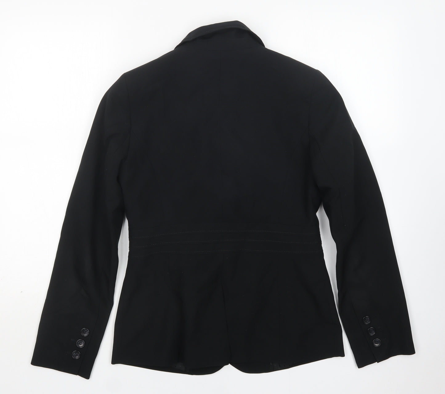 South Womens Black  Polyester Jacket Suit Jacket Size 10