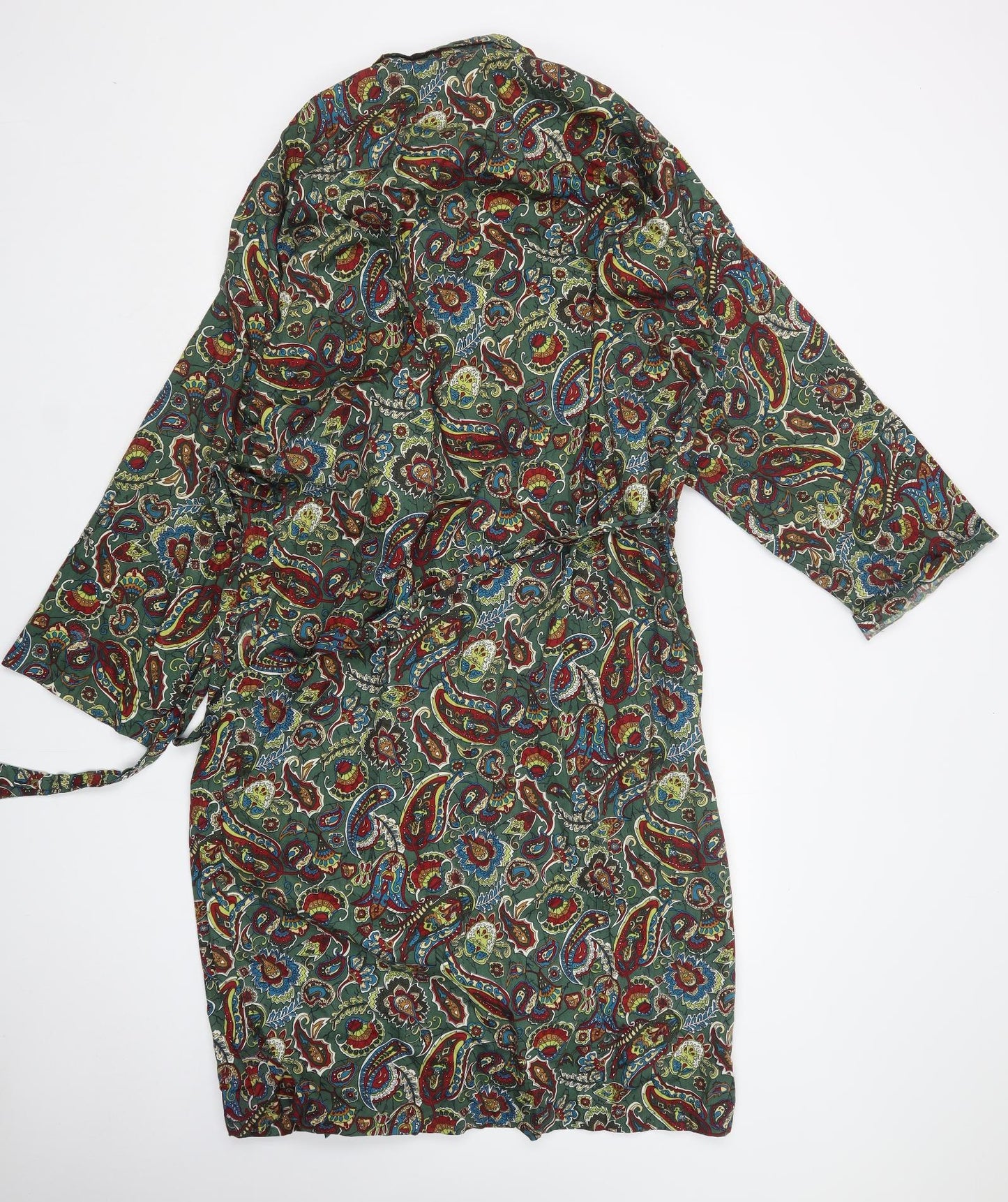 St Michael Mens Multicoloured Paisley Cotton  Gown Size L