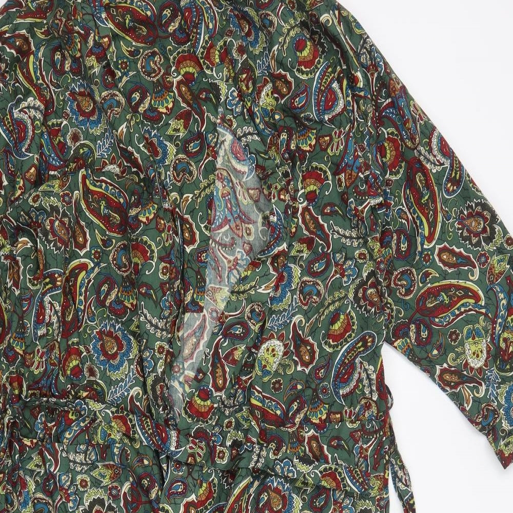 St Michael Mens Multicoloured Paisley Cotton  Gown Size L