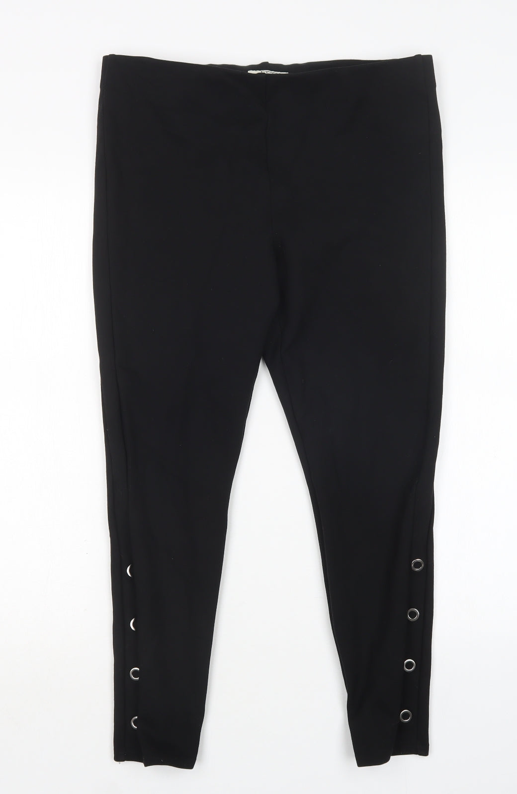 Papaya Womens Beige  Viscose Capri Trousers Size 14 L25 in Regular