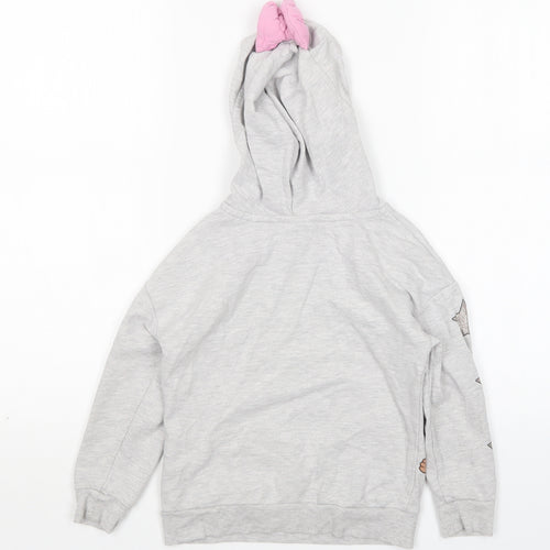 Primark Girls Grey  Cotton Pullover Hoodie Size 6-7 Years   - LOL Surprise