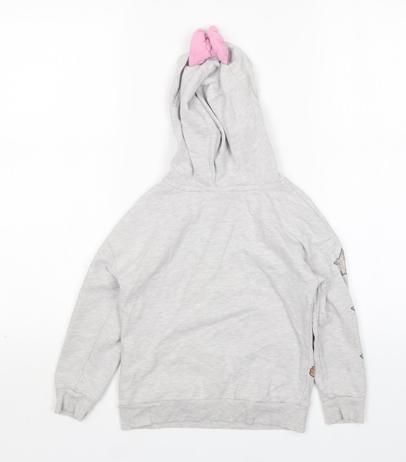 Primark Girls Grey  Cotton Pullover Hoodie Size 6-7 Years   - LOL Surprise