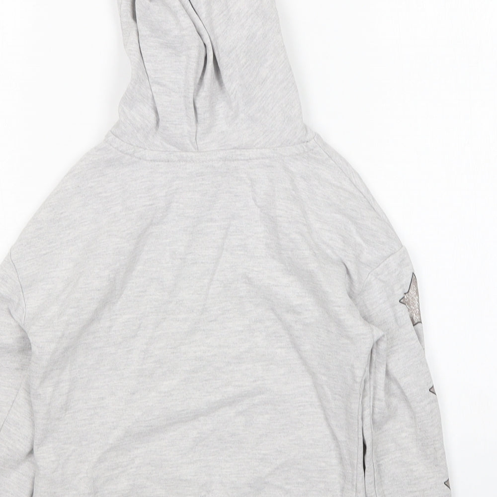 Primark Girls Grey  Cotton Pullover Hoodie Size 6-7 Years   - LOL Surprise