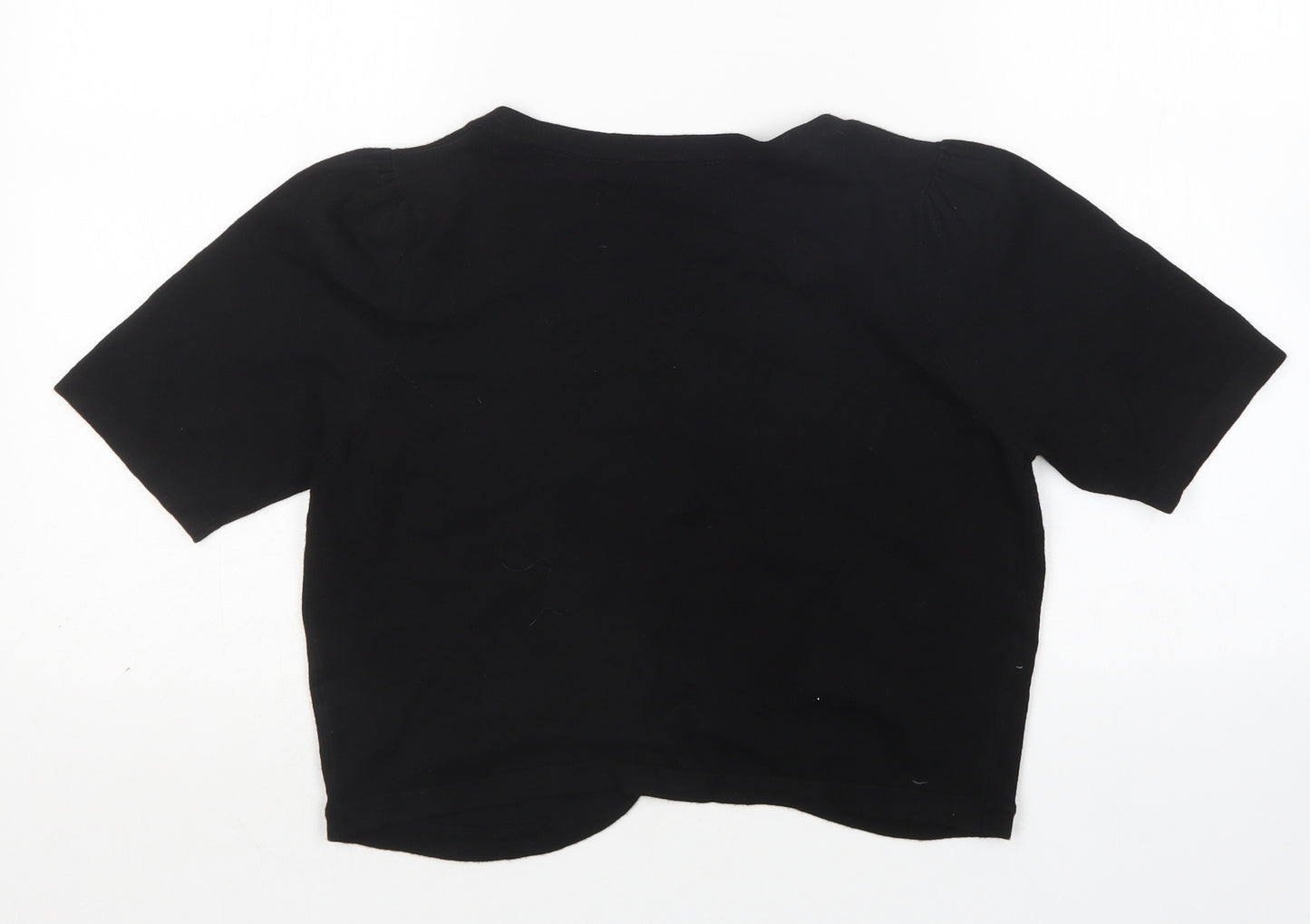 BHS Womens Black Round Neck  Viscose Cardigan Jumper Size 12