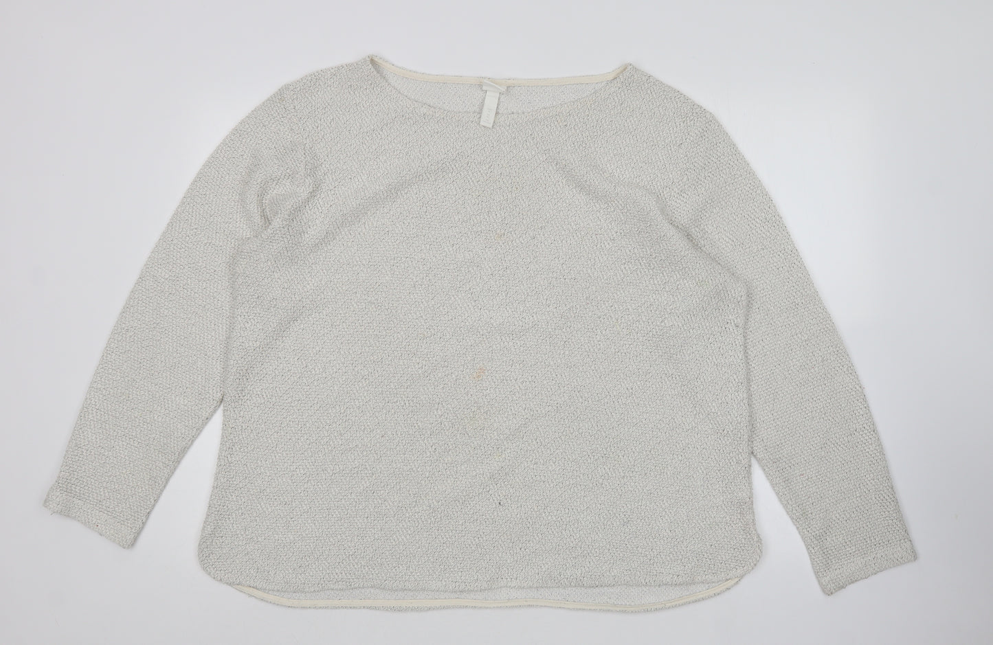 H&M Womens Beige Round Neck  Cotton Pullover Jumper Size XL