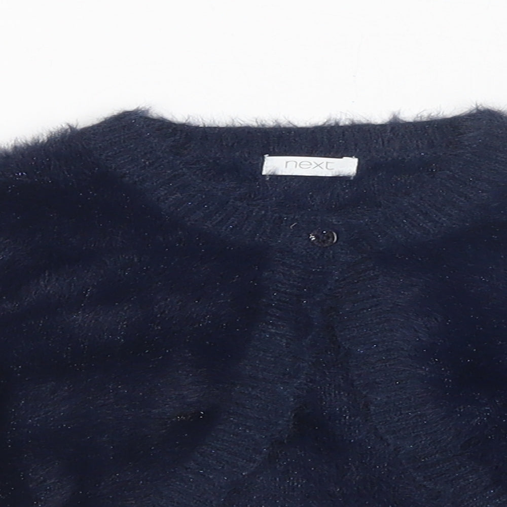 NEXT Girls Blue Round Neck  Nylon Shrug Jumper Size 4-5 Years