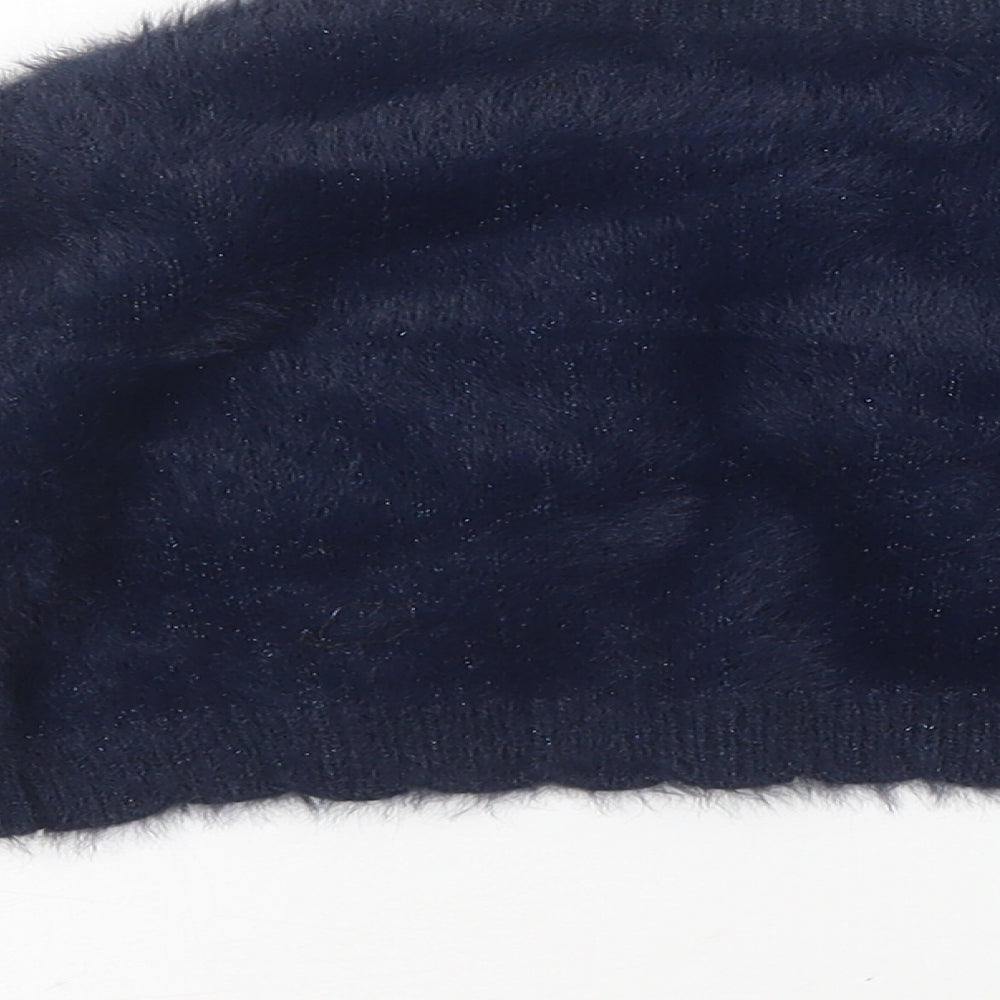 NEXT Girls Blue Round Neck  Nylon Shrug Jumper Size 4-5 Years