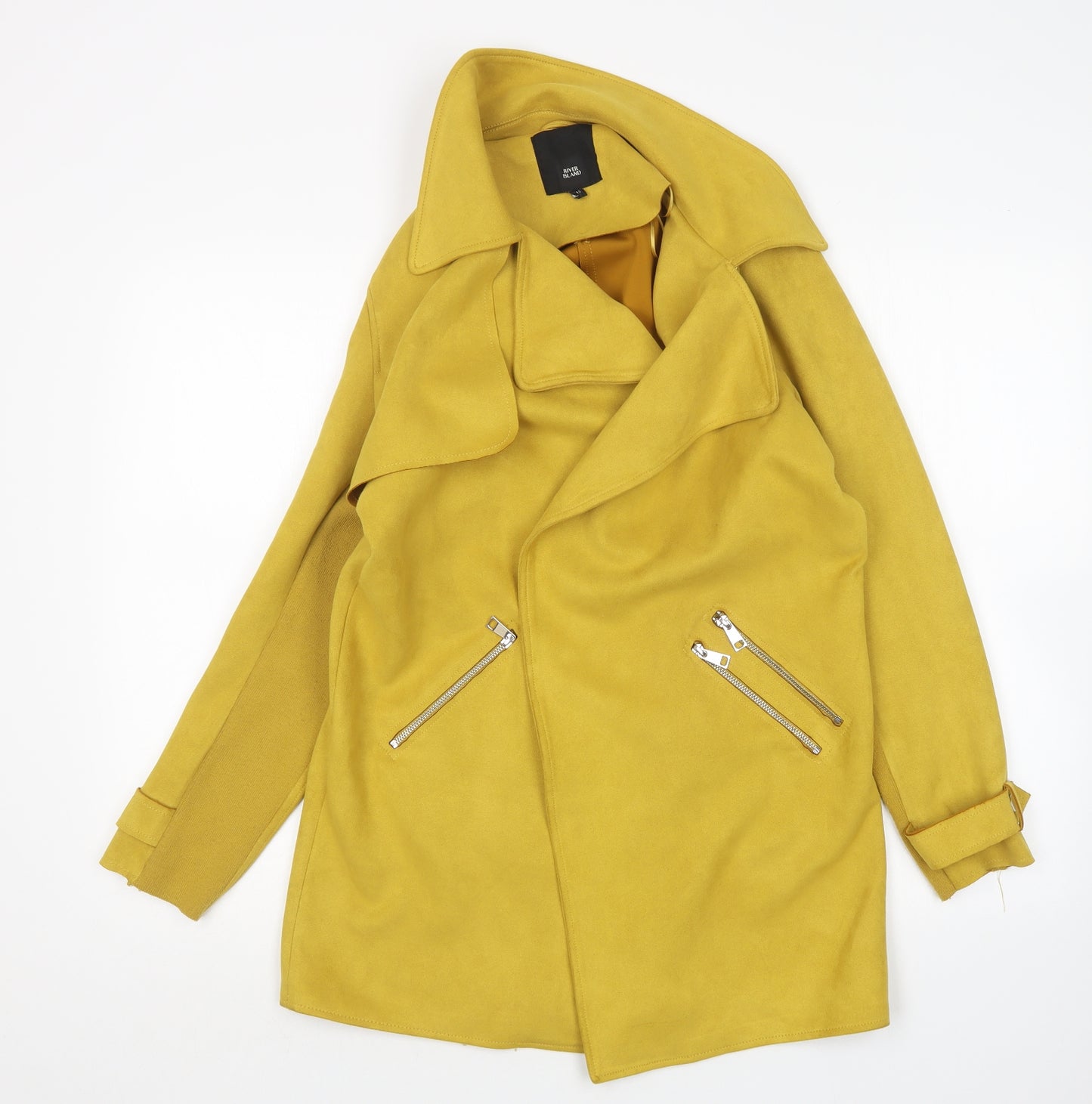 River Island Womens Green   Overcoat Coat Size 12