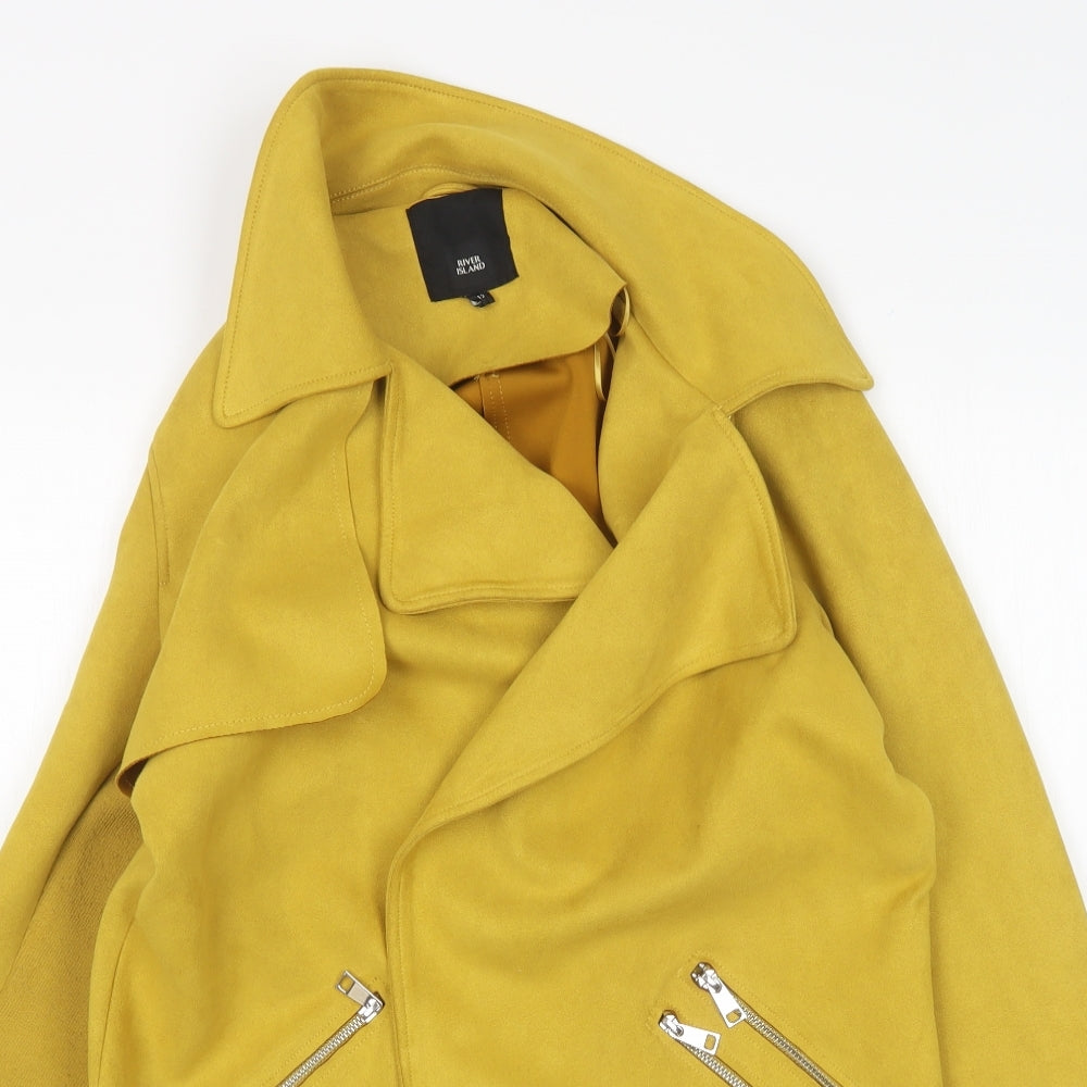 River Island Womens Green   Overcoat Coat Size 12