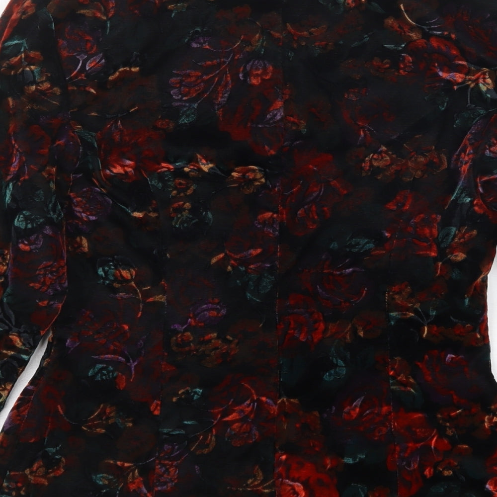 Shy Womens Multicoloured Floral Viscose Jacket Blazer Size 10